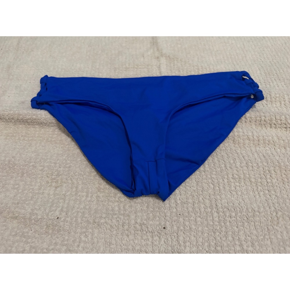 L*Space Royal Blue Knotted Hip Bikini Bottom Swim Large CA28492 Made in USA